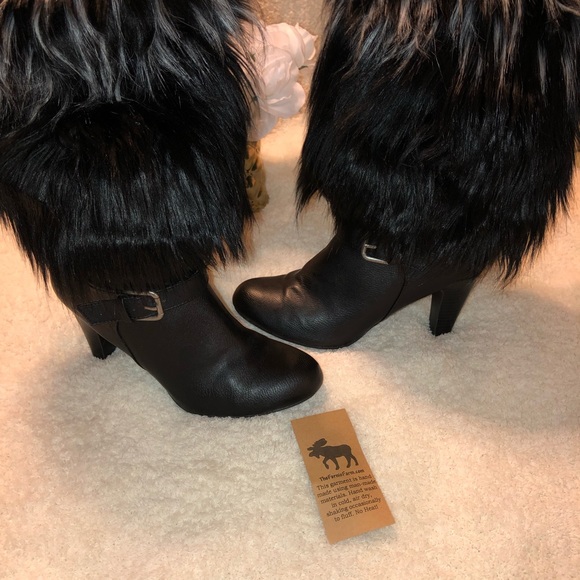 NEW Boutique Faux Fur Boot Toppers - Picture 3 of 5